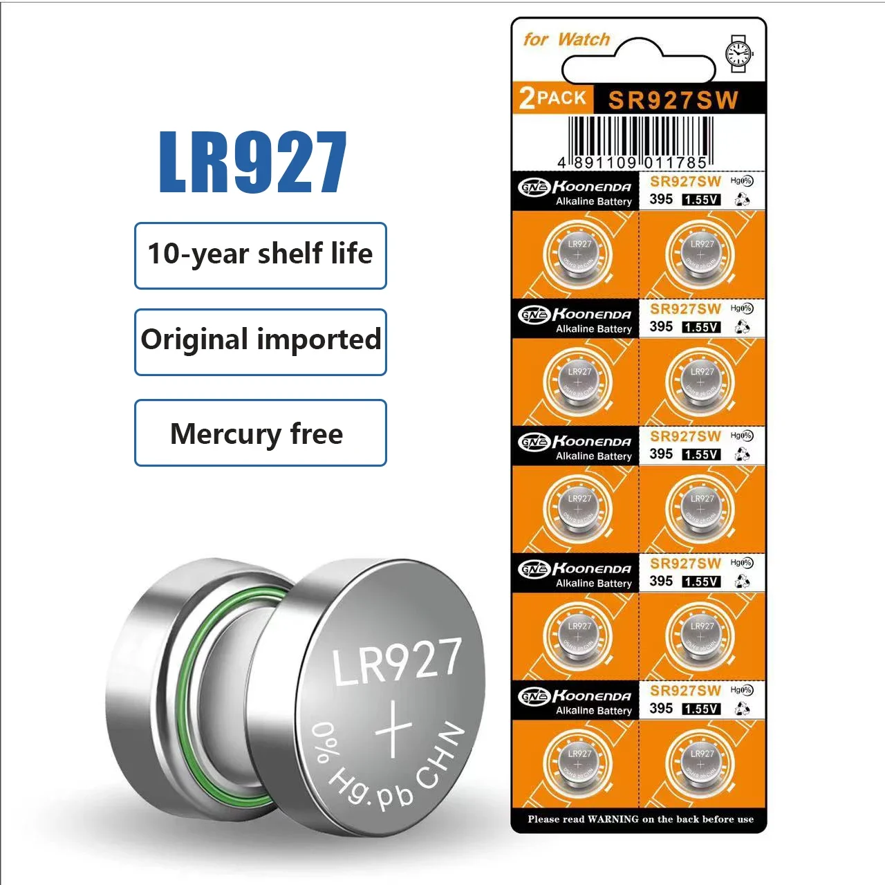 New 10PCS AG7 395 LR927 395AL926F SR927SW Lithium Batteries Button Battery for Watch Toys Control Calculator Toy