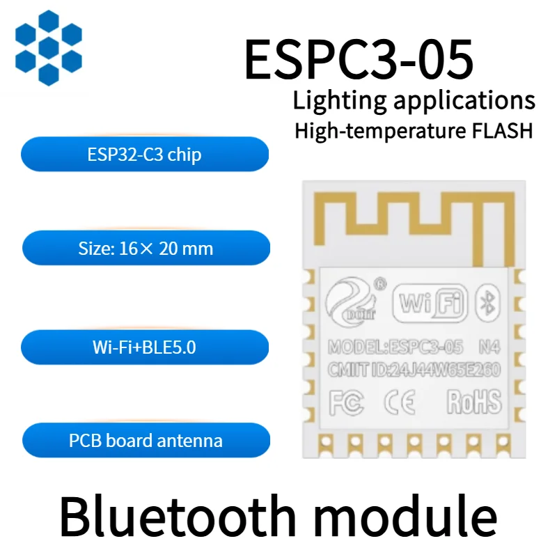

Bluetooth module ESPC3-05, dual mode of WIFI+ Bluetooth, compatible with 05 series module N4 memory