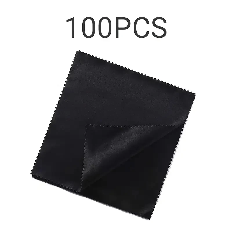 100er-Pack Premium-Mikrofaser-Reinigungstücher für Brillen, fusselfreie, weiche Poliertücher, verschiedene Farben, vielseitig einsetzbar