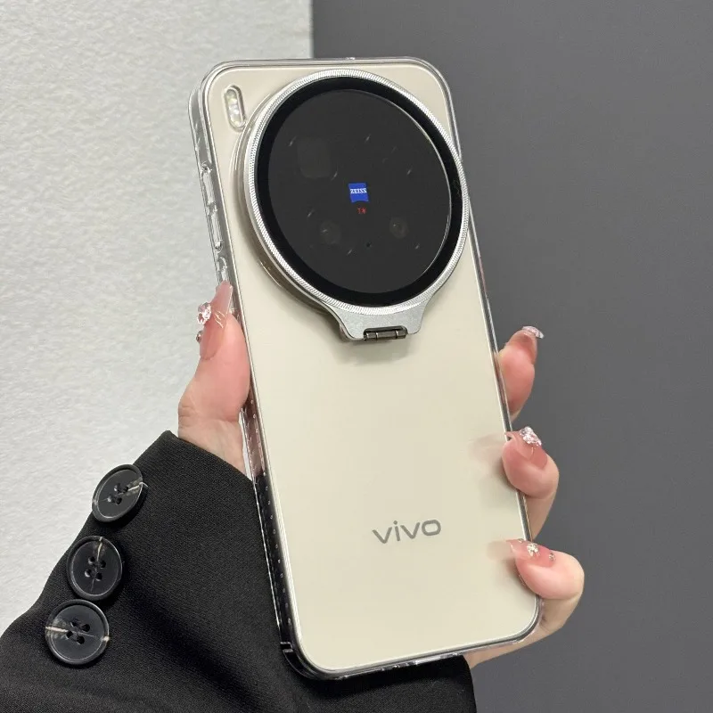 

Transparent Case for VIVO X300 Ultra X200 X200S X300Pro with Camera Lens Protection & Kickstand, Slim Fit Shockproof Phone Cover