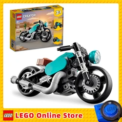 LEGO Creator 3 In 1 Vintage Motorcycle Set 31135 Street Bike To Dragster Car Vehicle Building Toys for Kids Boys Birthday Gift