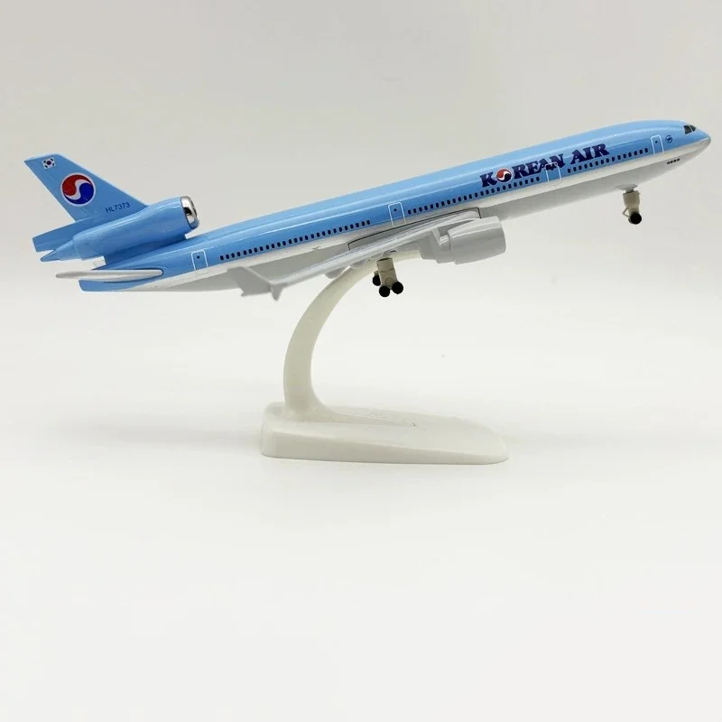 Modelo de Avião 20cm MD-11 Airways Coreano, Kit de Modelo de Avião em Metal com Rodas e Trem de Pouso, Aeronave Diecast