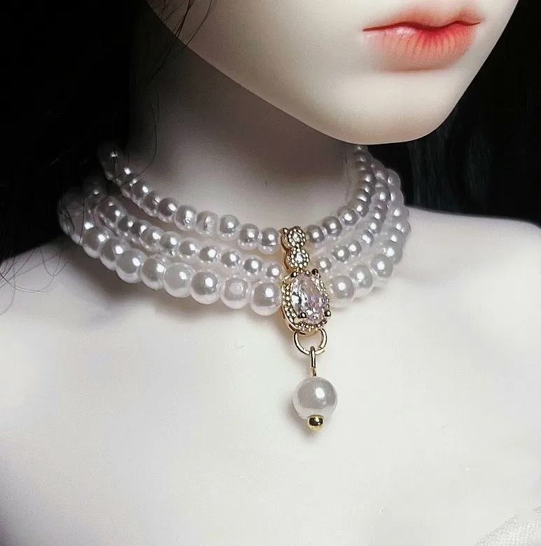 Accessoires Voor Poppen 1/3 Bjd Vintage Olieverfschilderij Parelketting Gratis Verzending