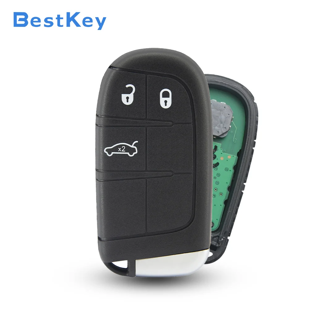 Best Key Vehicle Keyless Smart Key 434MHz Built-in 46 4A Chip 3/4/5 Buttons For FCA Full Line Chrysler 200,300 Dodge JEEP 11-18