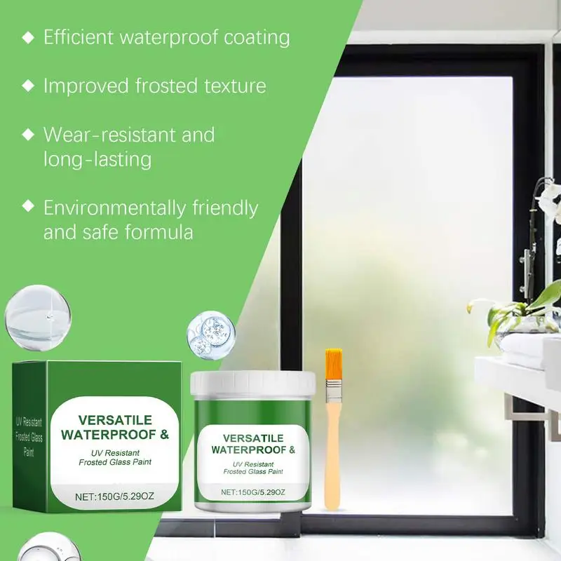 

Frosted Glass Paint UV Resistant Glass Frosting Kit Safe Water-Based Window Frosting Paint Privacy Protection Waterproof