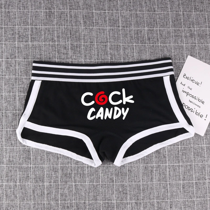 COCK CANDY Cotton Boy Shorts WIFE Gift Underwear for Women New Women Boxer Shorts Girl Panties Breathable Women\'s Intimates