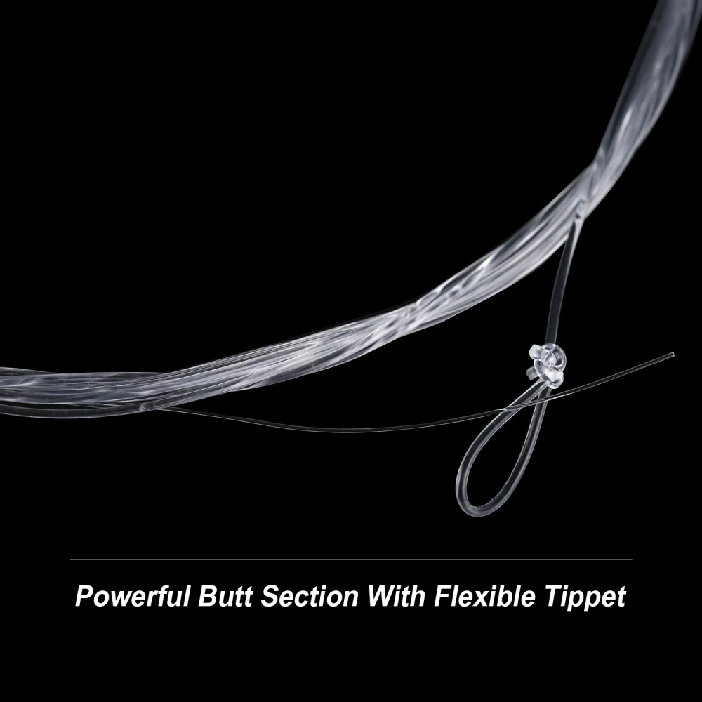 Goture 5pcs Fly Fishing Tapered Leader Line 9FT/2.74M 0X/1X/2X/3X/4X/5X/6X/7X With Loop Clear Nylon Line Carp Fishing Wire