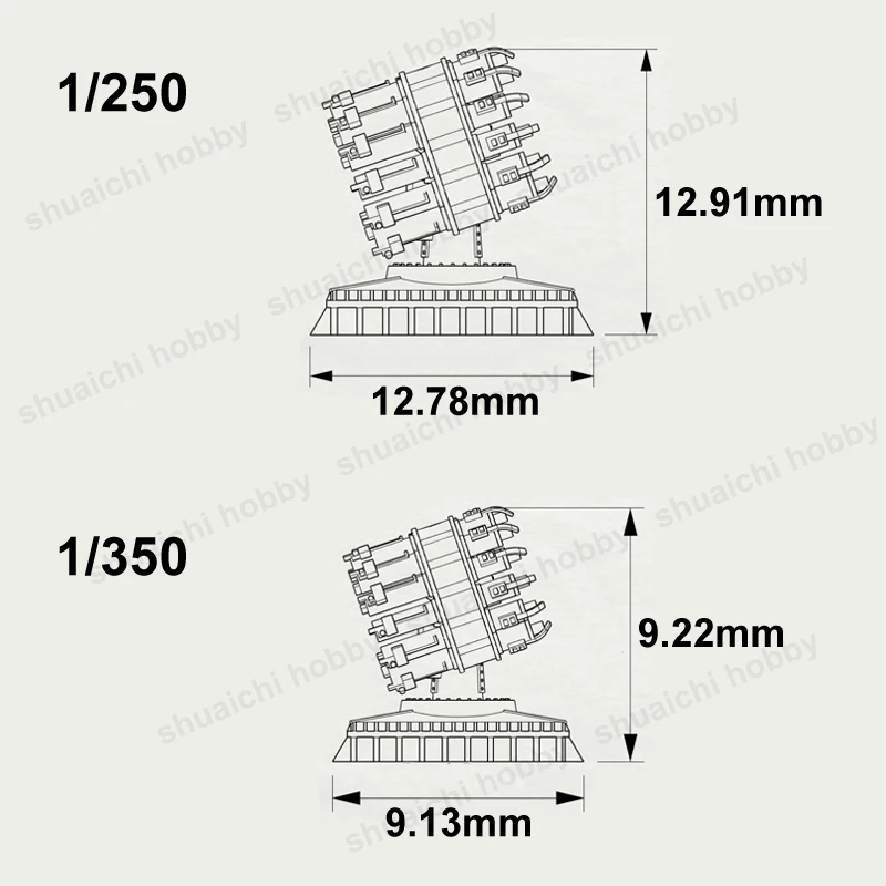 2 ชิ้น 1/72 1/100 1/144 1/350 โมเดลยานรบจรวดต่อต้านเรือดำน้ำรุ่น Rub-6000 แบบไม่มีสี สำหรับจำลองฉากป้องกันชายฝั่ง