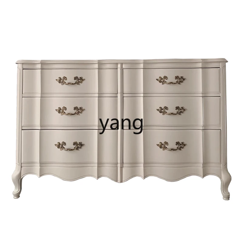 

LMM French simple solid wood chest bedroom bedside storage six chest American retro