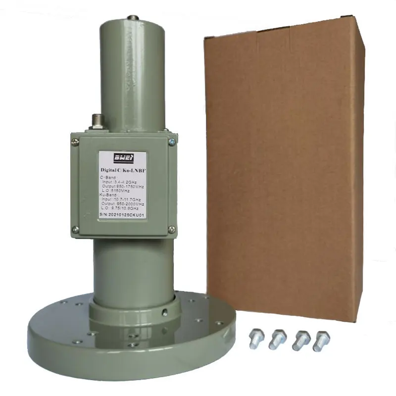 C/ku banda lnb com anel escalar único lnbf em c/ku banda antena antena parabólica de alta frequência receptor de tv satélite tela hd