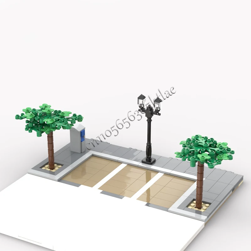 212 PCS House Street Parking Lot 1 Compatible With New Road Plates MOC Customize Modular Building Block DIY Assembly Toy Gift