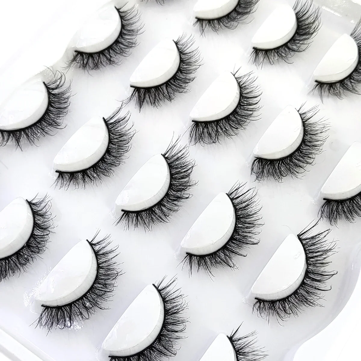 HBZGTLAD 10 pairs of 3D mink natural dramatic false eyelashes cosmetics wholesale false eyelashes extend eyelashes