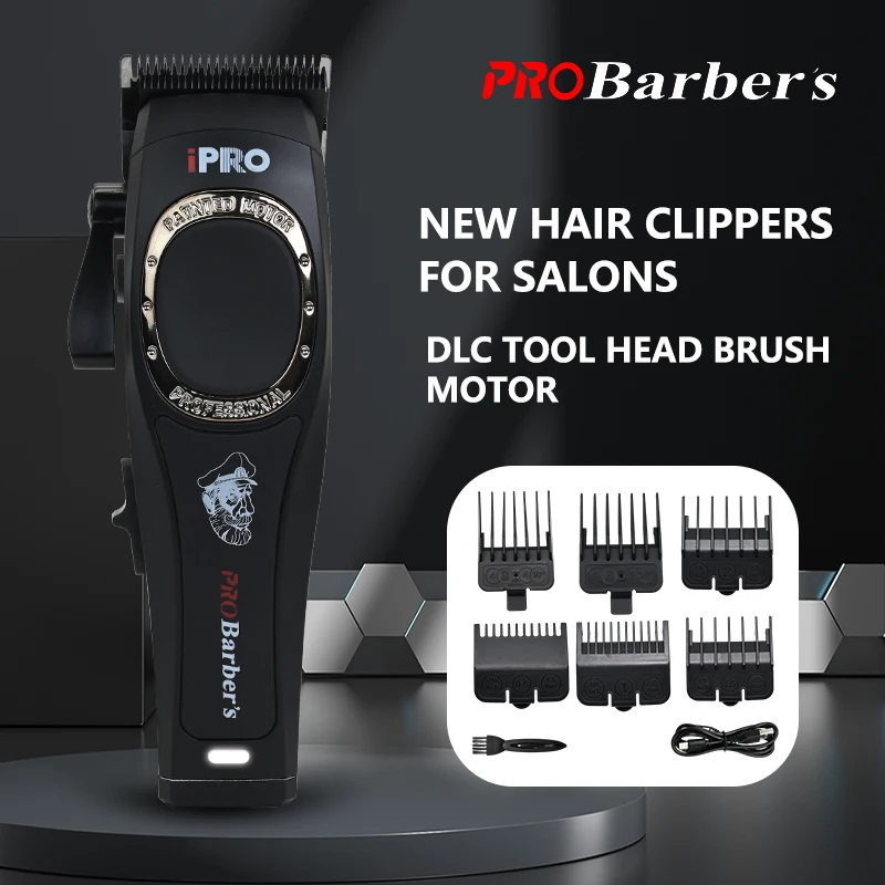 Professional Electric Hair Clipper 7500RPM Oil Head Gradient Hair Trimmers Barber Shop Silent Hair Machine S1093 DLC Blade