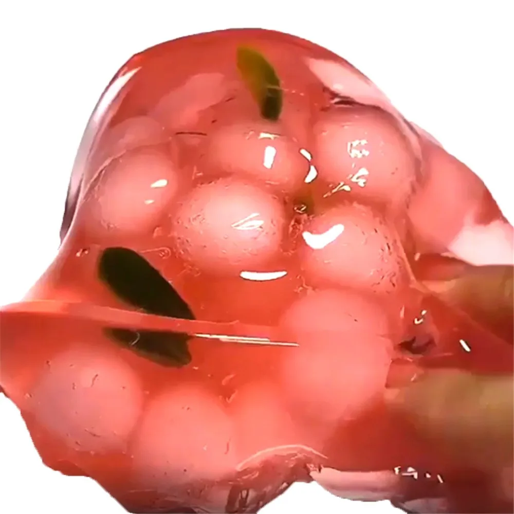 الوحل الوردي الخوخ المعطرة الإجهاد الاطفال واضح كريستال لعبة كريستال الطين الوحل لعبة الضغط السنة الجديدة، هدية عيد الميلاد #3