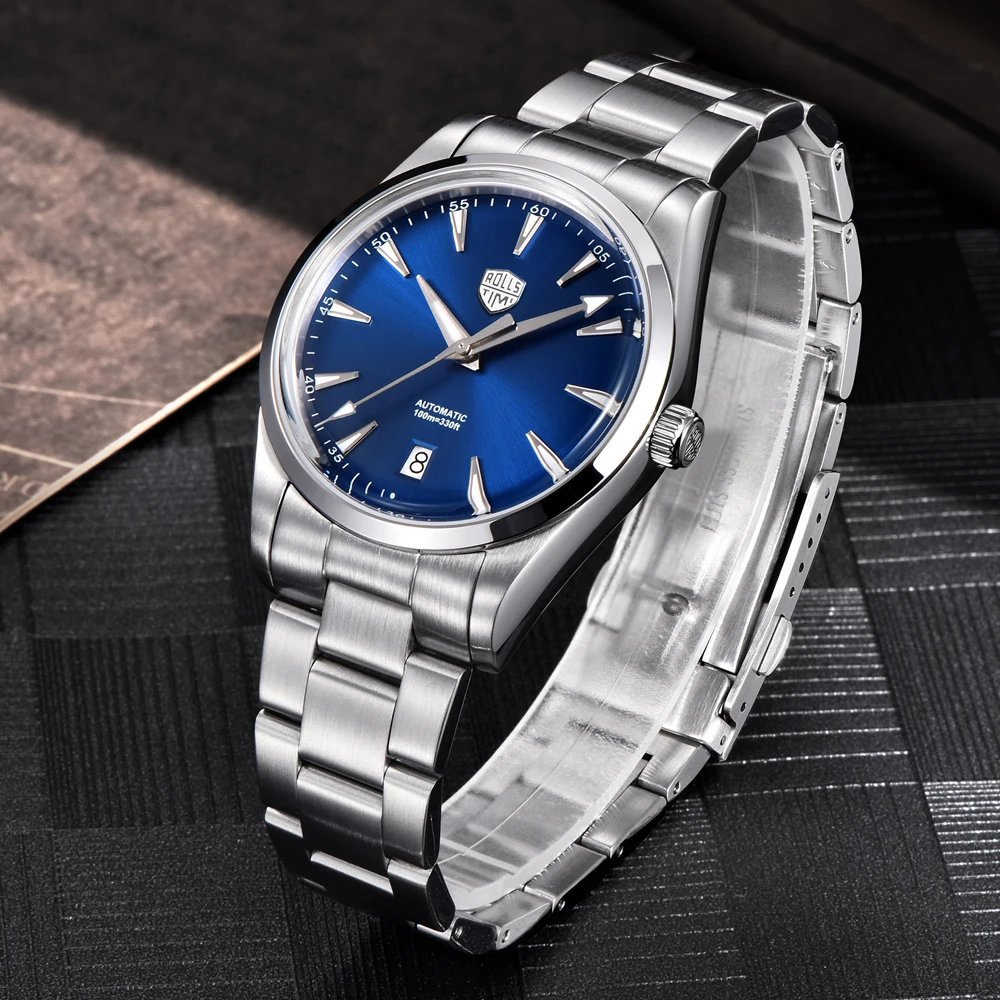 رولز تيمي 2025 العلامة التجارية الجديدة التلقائي الميكانيكية ساعات رجالي ساعة رجالي الهدايا الياقوت مرآة الفولاذ المقاوم للصدأ الحافة مقاوم للماء