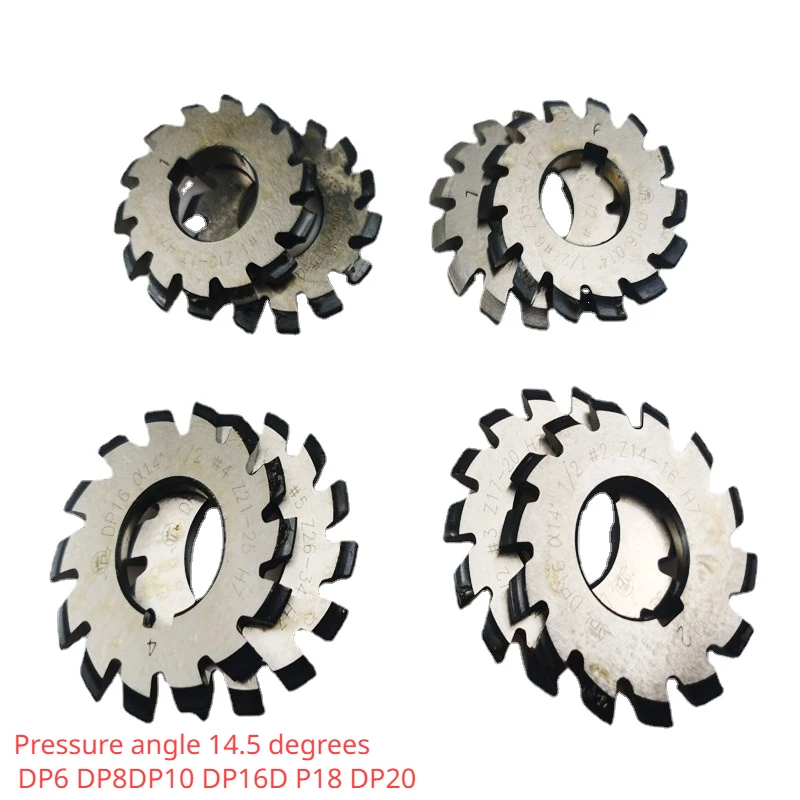 TULX 1PCS Gear Milling Cutter inch HSS Gear Cutting Tools Pressure Angle 14.5 Degrees DP8 DP16D P18 DP20 1-8