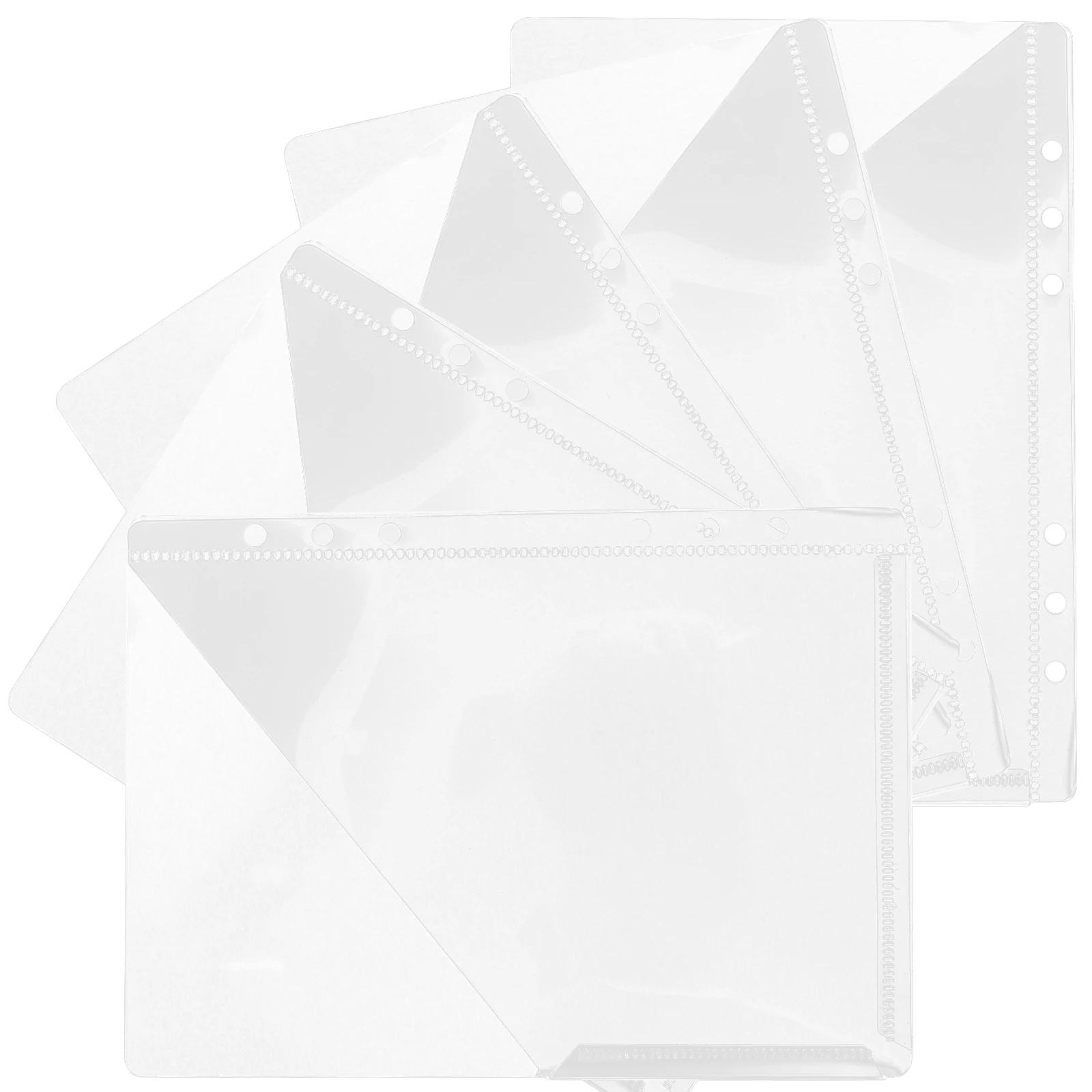 

5 Pcs A5 Binder Inner Pocket Pp File Pockets Wear resistant Loose Leaf Notebook Document Protectors School Office
