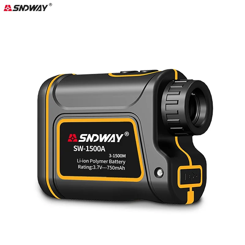 SNDWAY Rangefinder تلسكوب 600 متر 1000 متر 1500 متر مقياس مسافات الليزر للصيد أحادي العين جولف المدى مكتشف الروليت شريط القياس