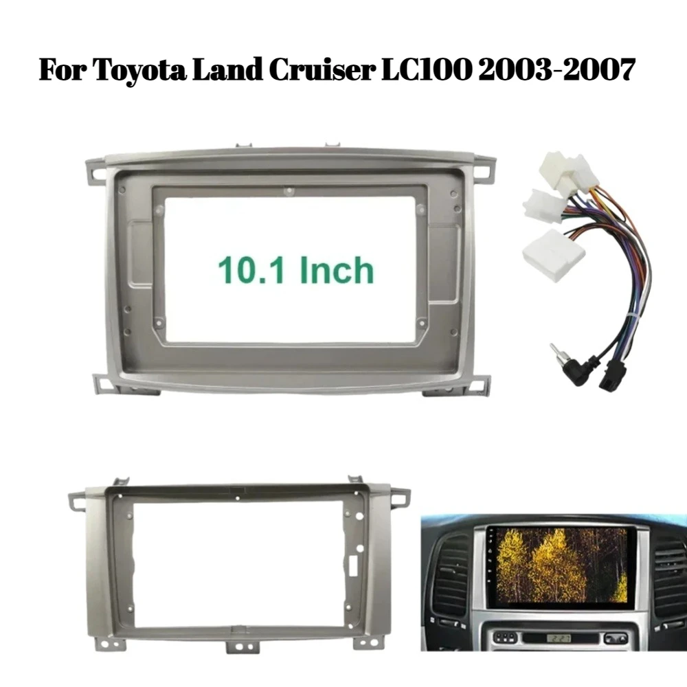 

9-дюймовая рамка для автомобильного радиоприемника для Toyota Land Cruiser LC100 2003-2007, адаптер приборной панели, комплект отделки для установки 2DIN