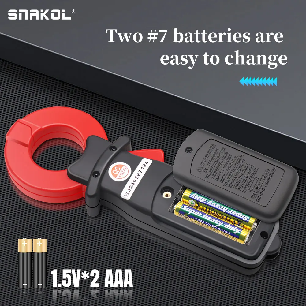 Imagem -04 - Snakol-profissional Digital Clamp Meter Teste Atual Detecção de Vazamento Precisão Alcance Automático 2060 0.01a 2060