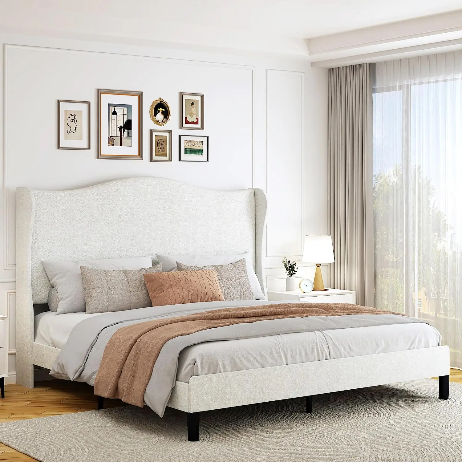 King Size Wood Bed Frame with 55
