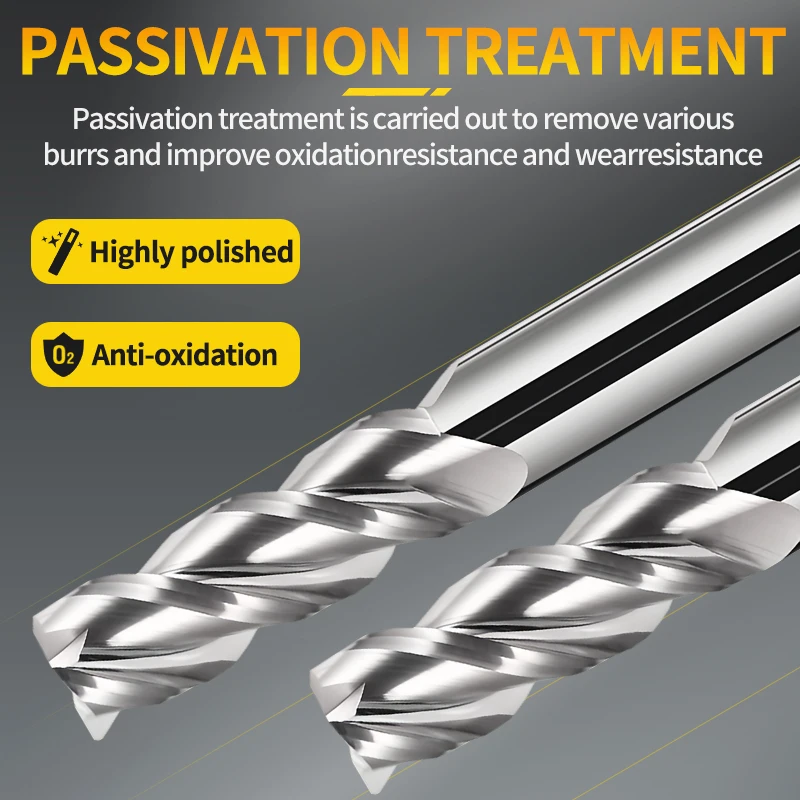 Corner Radius End Mill CNC R Bullnose Cutter Tungsten Carbide Steel Metal Router Tool 3 4 Flutes R0.5 R1 Surface Machining