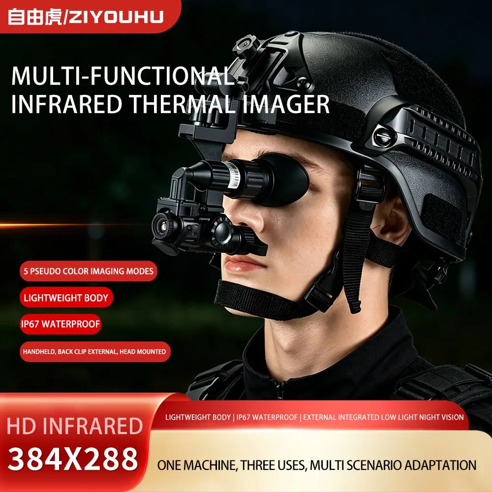 ZIYOUHU PVS-9 Thermal Imager Monocular Infrared Night Vision Goggles Multifunctional Head Mounted Outdoor Patrol Night Detection