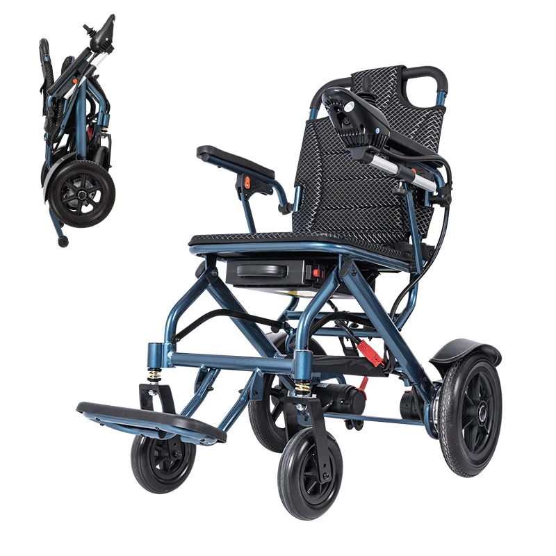 

15 Kg Light Electric Wheelchair Excluding Battery One Key Folding Power Light Weight Wheelchair Portable Adjustable-BZ-XWEA03D12