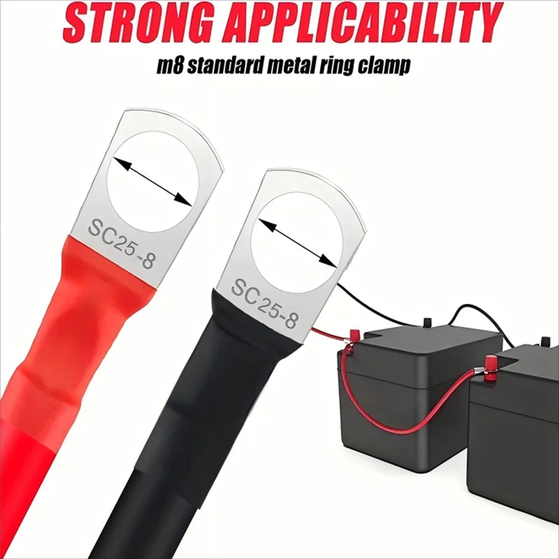 A93E-Car Battery Connection Line 6AWG 600V Positive And Negative Battery Inverter Cable Set With Terminals