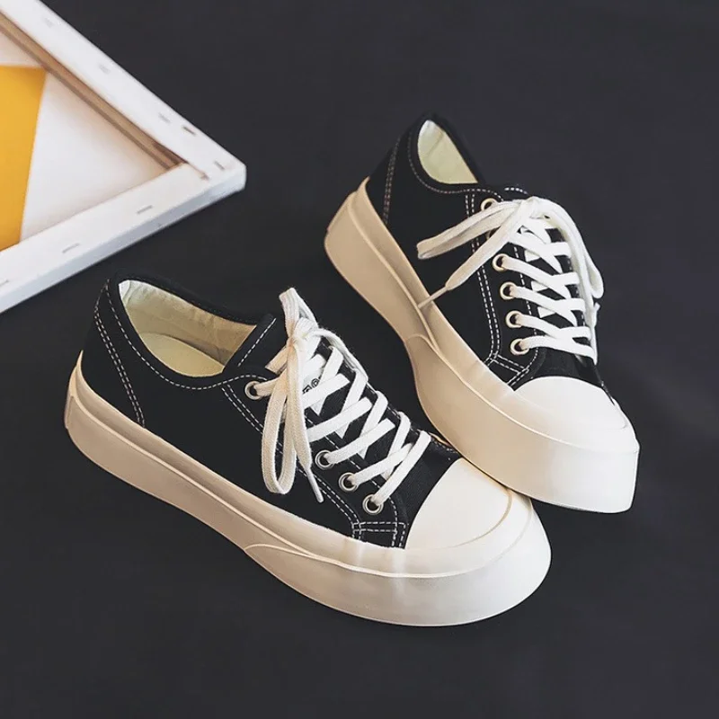 

Breathable Thick Sole White Platform Sneakers for Women Autumn Trendy Low Top Shoes Ins Cute Student Casual Wear​