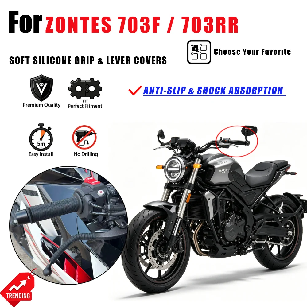 for-zontes-703f-703rr-motorcycle-handle-grip-sleeve-soft-silicone-cover-clutch-brake-lever-cap-accesorios-moto-punos-manopole