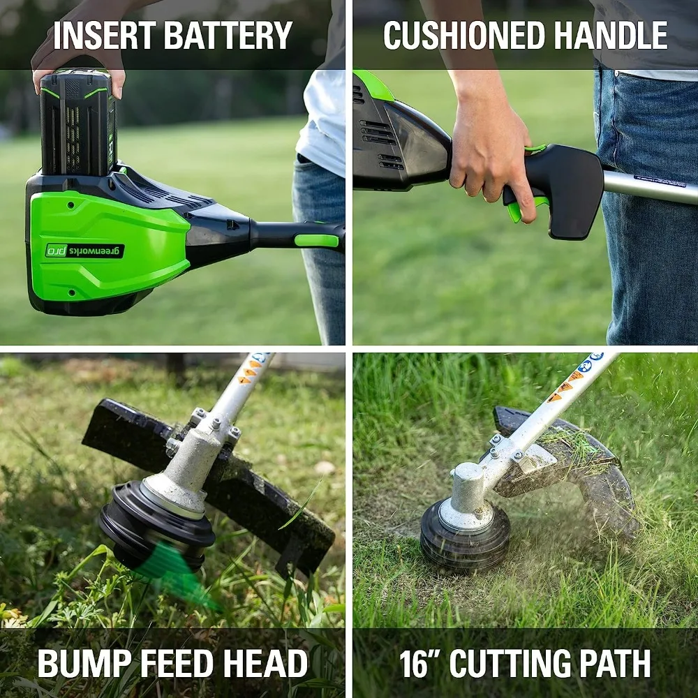 new Greenworks PRO 16-Inch 80V Cordless String Trimmer (Attachment Capable), Battery Not Included GST80320