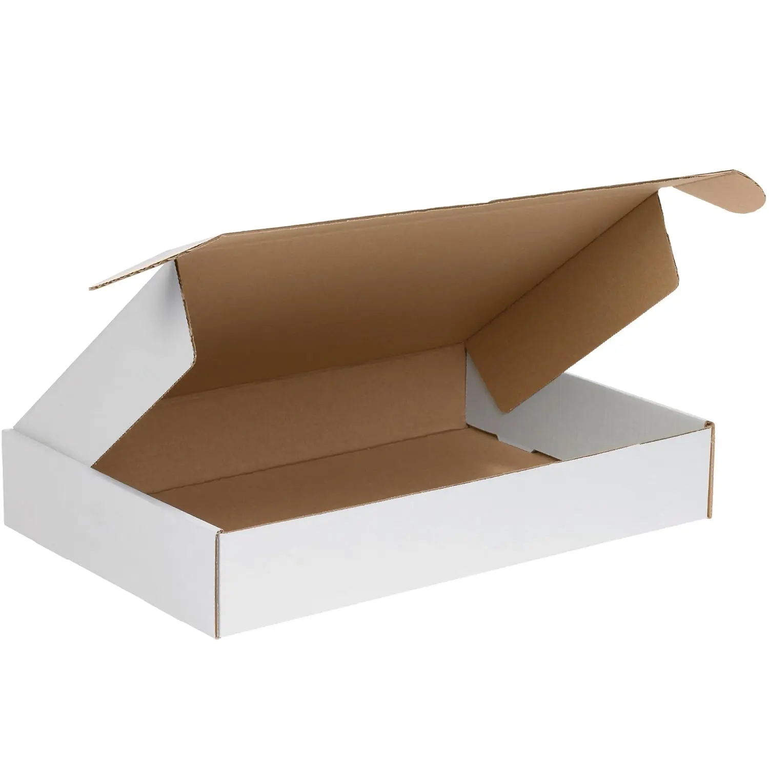 

18x12x3 Corrugated Boxes, 25-Pack - White Mailers for Shipping, Storage, Gifts, Business