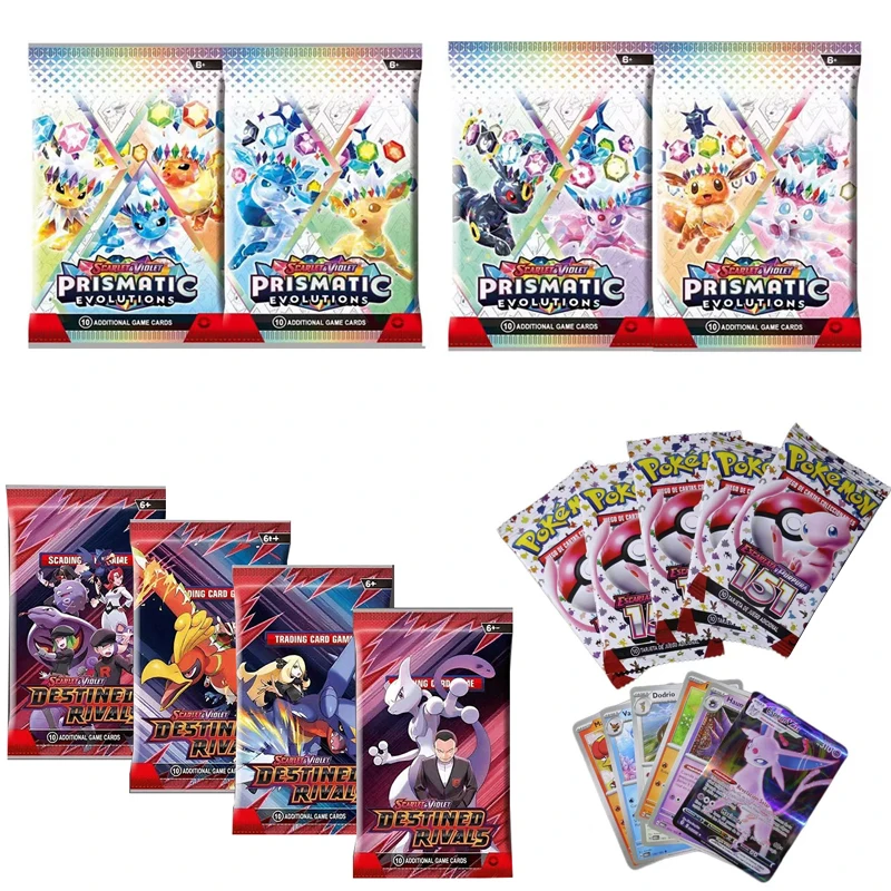 40/90Pcs new Pokemon Card phantasmal flames Prismatic Evolutions English Booster Battle Carte Trading Collection Cards game card