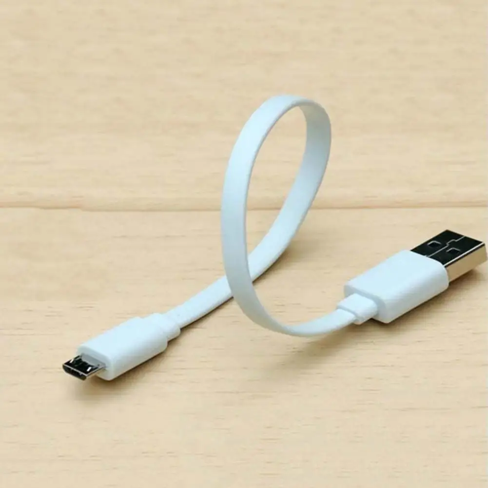 Charger Cable Ultra Short Stable Charging 20cm Flat Micro USB Cable Charging Line for Phone