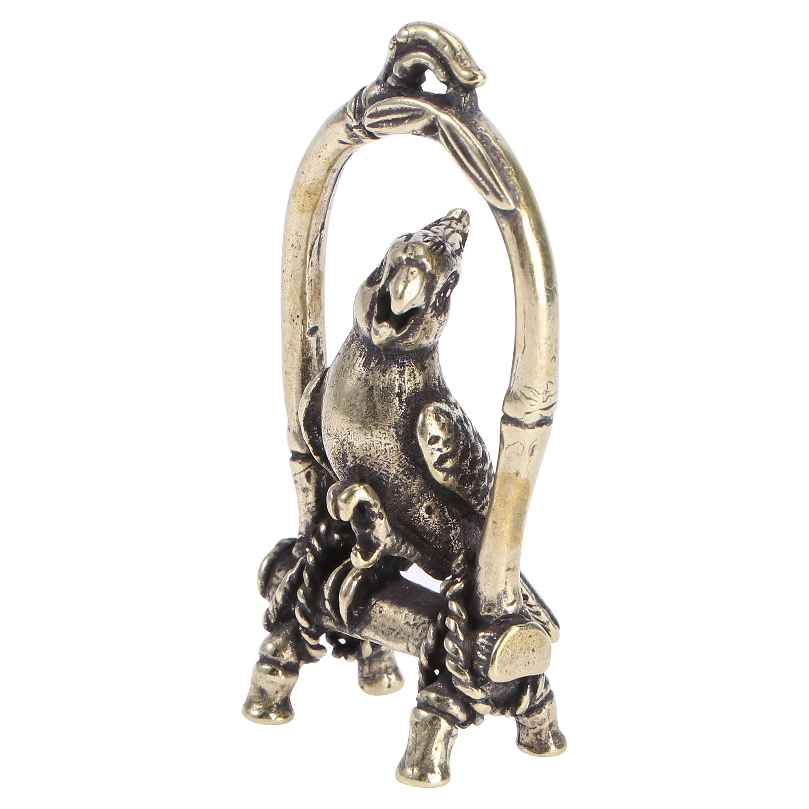 

Parrot Shape Pendant 5 1x2 5cm Decorative Brassware Tea Pet Adornment High Quality Home Accessories Mini Hanging Statue Jewelry