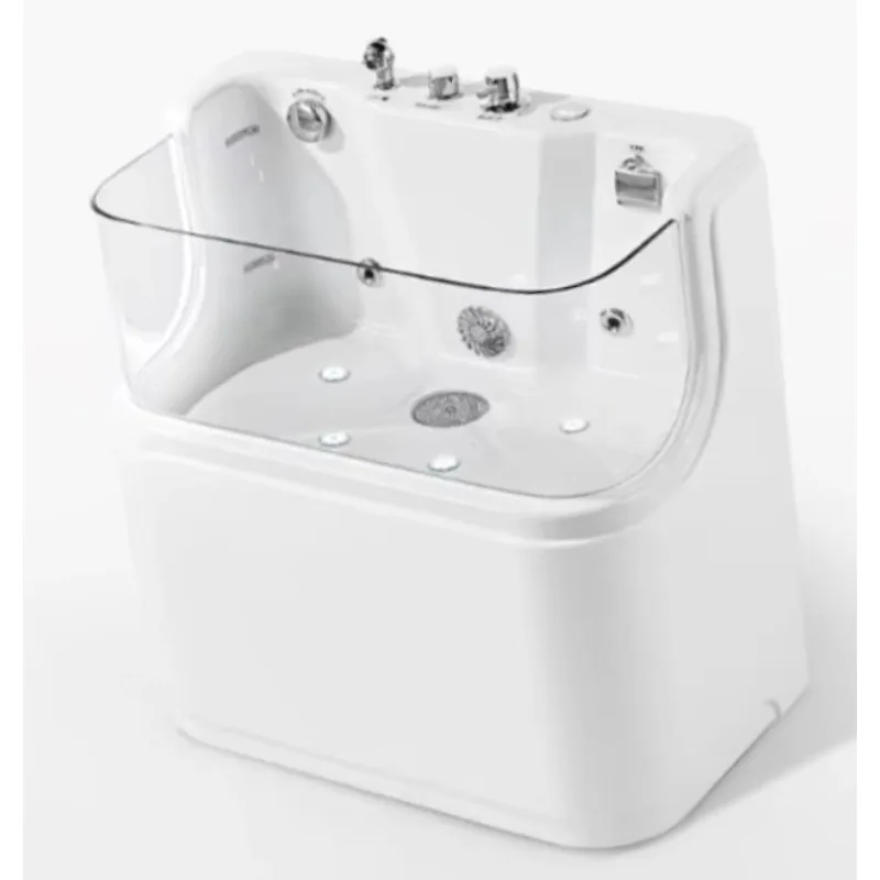 

3-Sided Glass Acrylic Ozone Dog Spa Bath For Pet Grooming Salon Premium Dog Spa Tub For Cats Dogs Cleaning & Bathing