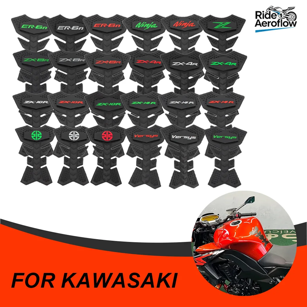 

For Kawasaki ER-6n Ninja Z900 ZX-4R/6R/10R/14R Versys dedicated fishbone fuel tank sticker fuel tank cover key sticker tank pad