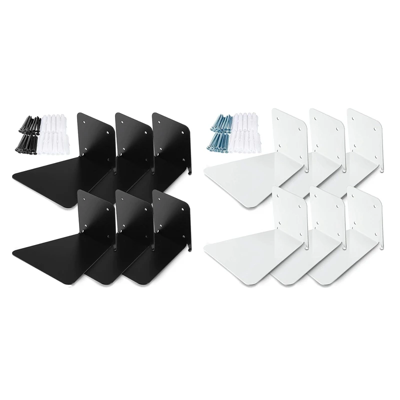 New Invisible Floating Bookshelf Floating Book Organizer Wall-Mounted Perforated Books Holder Suit Dvds