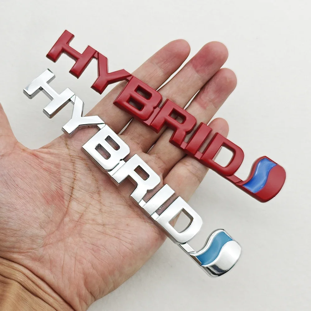 تصفيف السيارة ثلاثية الأبعاد المعادن الهجين شعار جذع شارة الحاجز ملصق الجسم ملصق مائي اكسسوارات لتويوتا بريوس كامري كراون أوريس Rav4 CRV #5