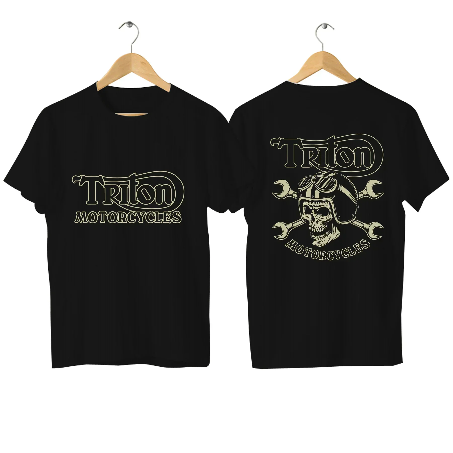 

2025 Men T Shirt Casual Triton Motorcycles Cafe Racer Helmet Motorcycle Retro Vintage Triumph Motorcycle T-shirt Graphic S-3XL