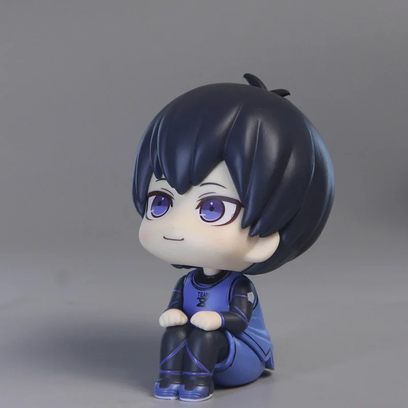 블루 락 애니메이션 피규어, 이사기 요이치 펑 리후이 Q 버전 액션 피규어, 조각상 컬렉션 장식품, PVC 모델 인형 선물 장난감, 12cm