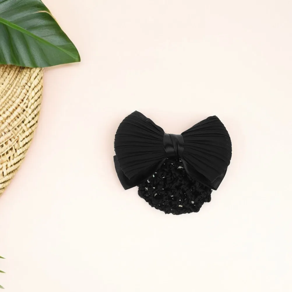 

2Pcs Bowknot Hairnet for Bun Hair Cover Mesh Snood Hair Styling Accessory for Women Hospitality Banking Aviation Work
