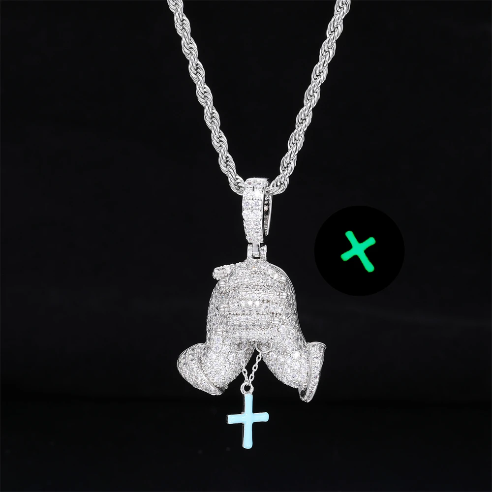 

Ожерелье с подсветкой в виде сердца в стиле хип-хоп и черепом, эмалированный мужской модный аксессуар