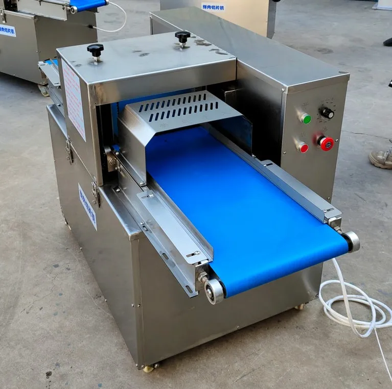 เครื่องสไลซ์เนื้อสดอัตโนมัติ เนื้อหมู อกไก่ เครื่องตัดเนื้อกระตุก