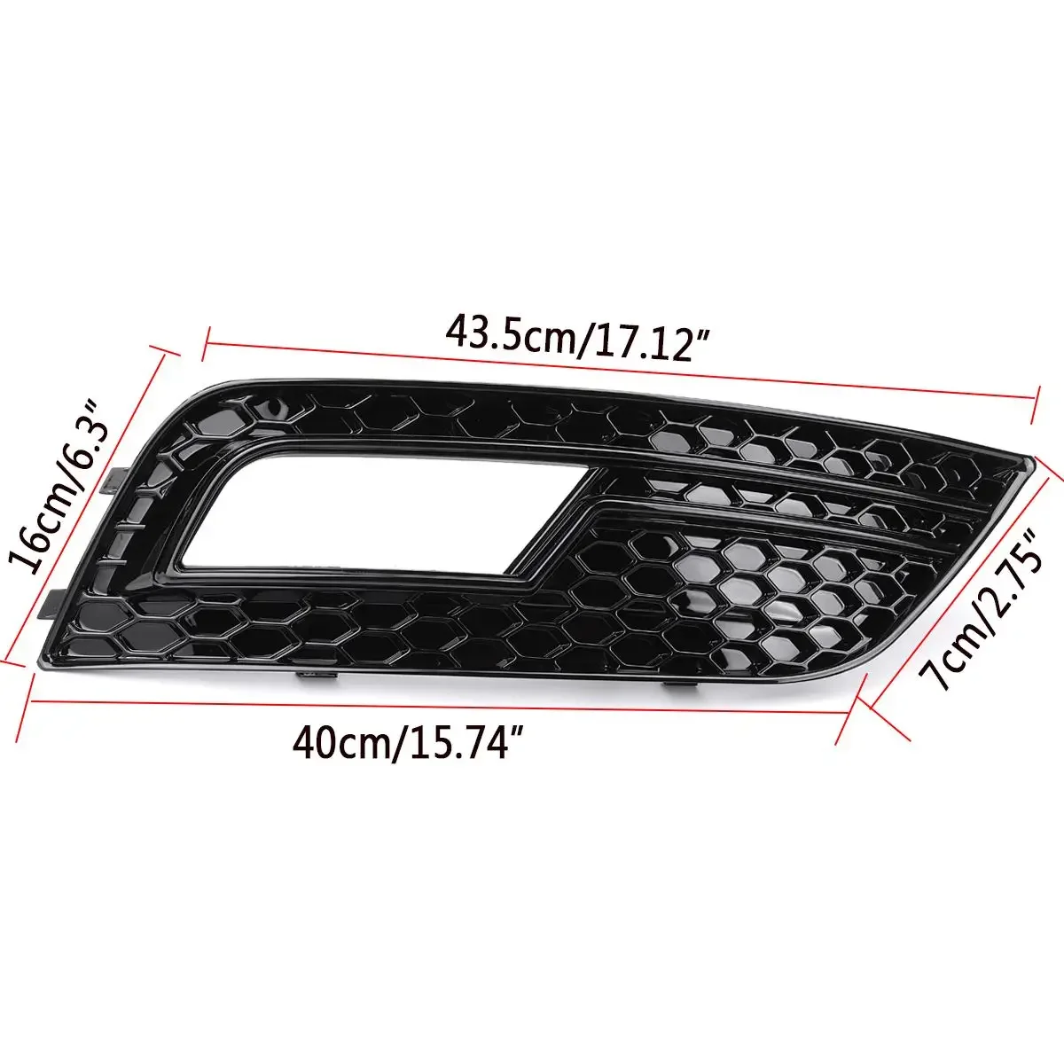 2pcs Front Fog Light Cover Grilles Honeycomb Mesh Sport Style Front Bumper Grille For Audi A4 B8 Facelift 2012 2013 2014 2015