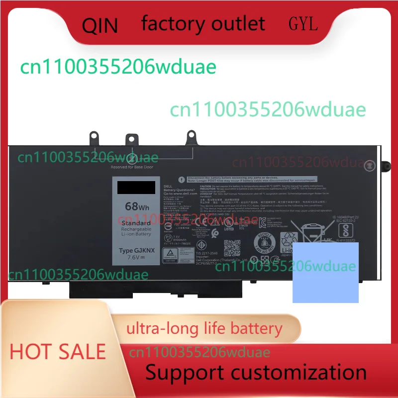 

Аккумулятор для ноутбука 93FTF GJKNX для Dell Latitude 5590 54905280 5495 5290 5591 5480 5580 5488 5288 Precision 3520 3530 51 Втч 68