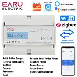 Tuya Wifi ZigBee dreiphasige bidirektion ale Zweiwege-Energie kWh Meter Monitor Watt meter Unterstützung Modbus RTU 3*85/190V oder 230/400VAC