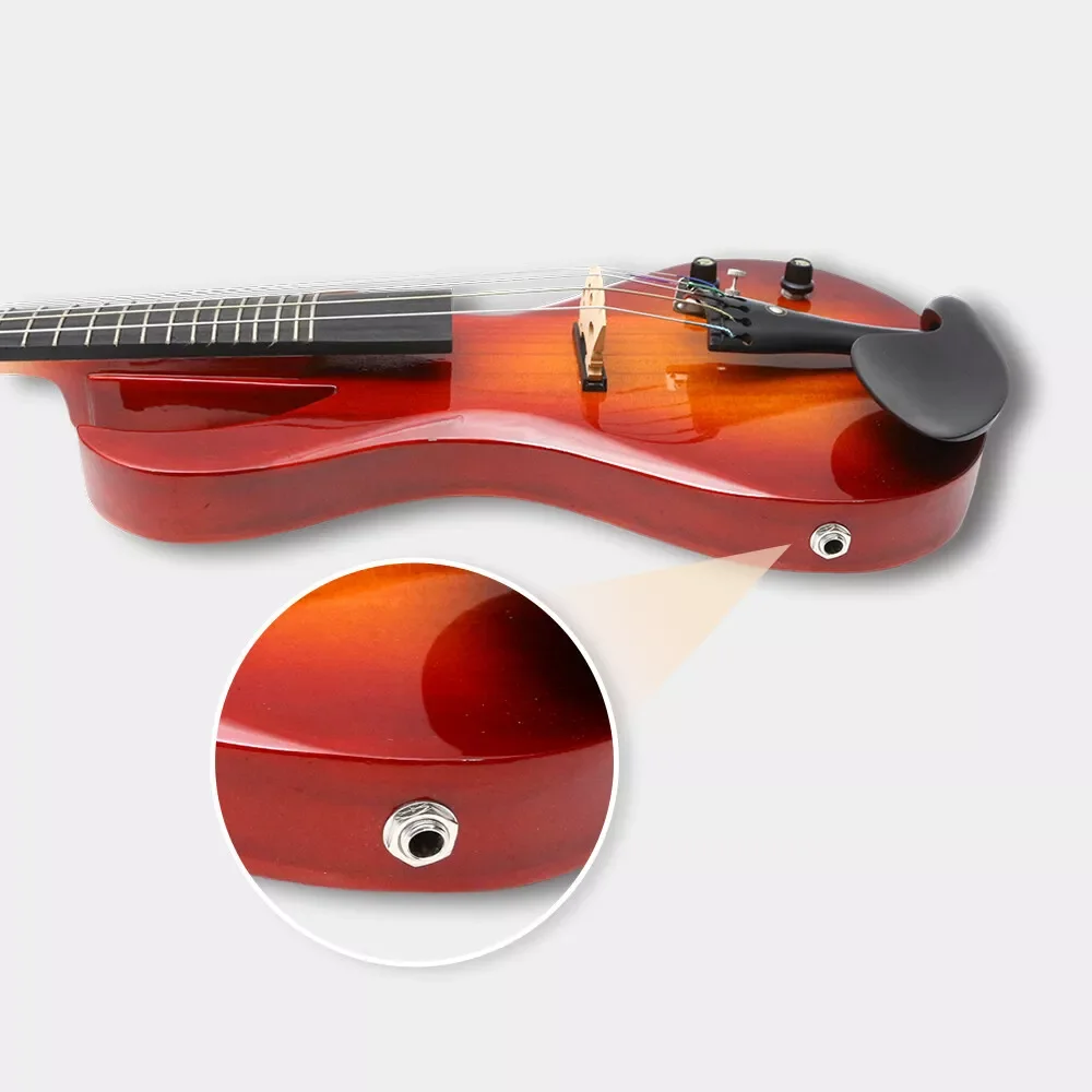 6 string  electronic violin  red color Advance 6 String Electric Violin for Student Beginner Full Size 4/4 Case,Bow