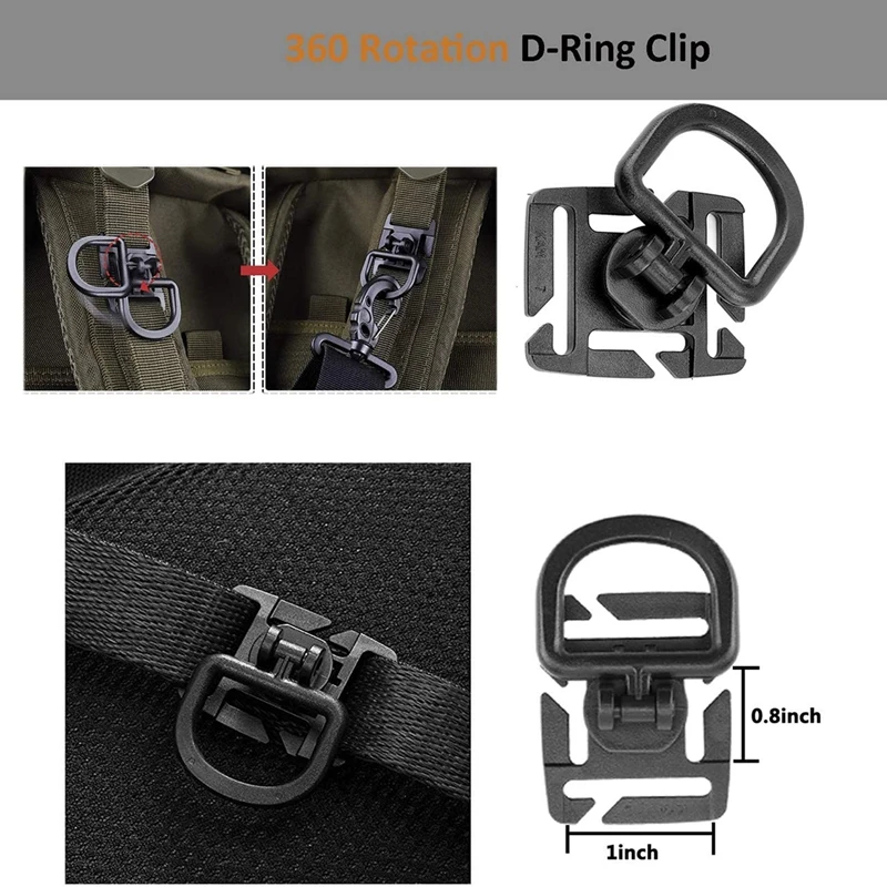 35Pcs Molle Attachments Bag Clip Strap Set Molle Backpack Webbing Attachments For Backpack Vest Belt With Zippered Pouch